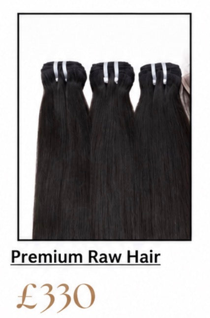 3x Premium Raw Hair 24”